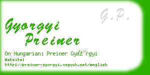 gyorgyi preiner business card